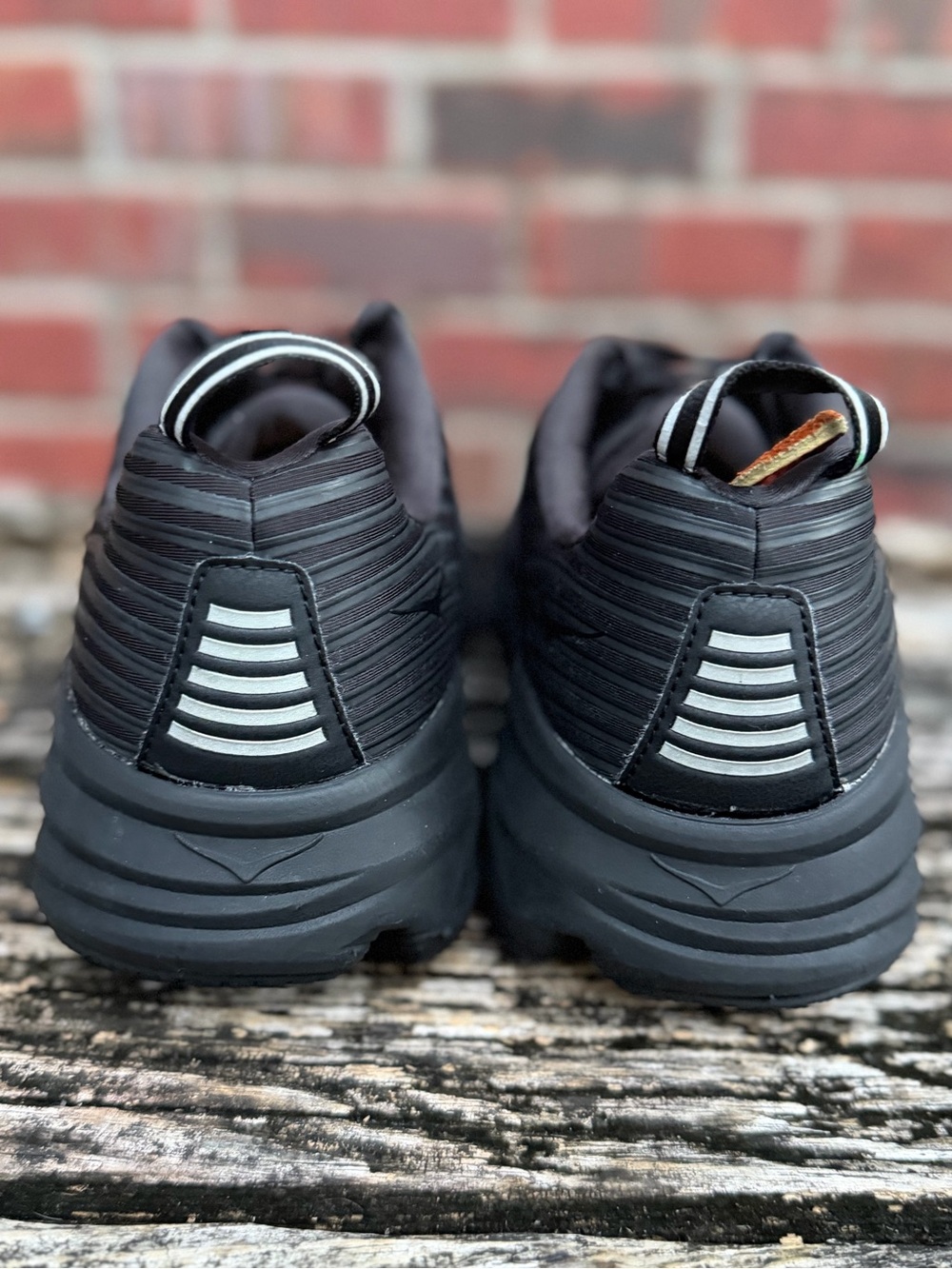 Hoka One One Bondi 6 Triple Black Men's Sz 11.5 Max Cushion Running Shoes X2 - Picture 7 of 16